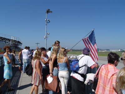 Ankunft in Friedrichshafen Airport 