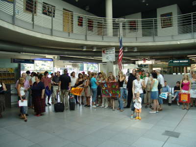 Ankunft in Friedrichshafen Airport 