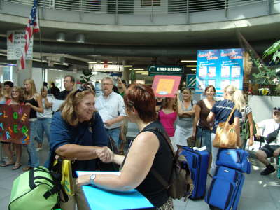 Ankunft in Friedrichshafen Airport 