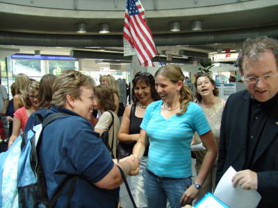 Ankunft in Friedrichshafen Airport 